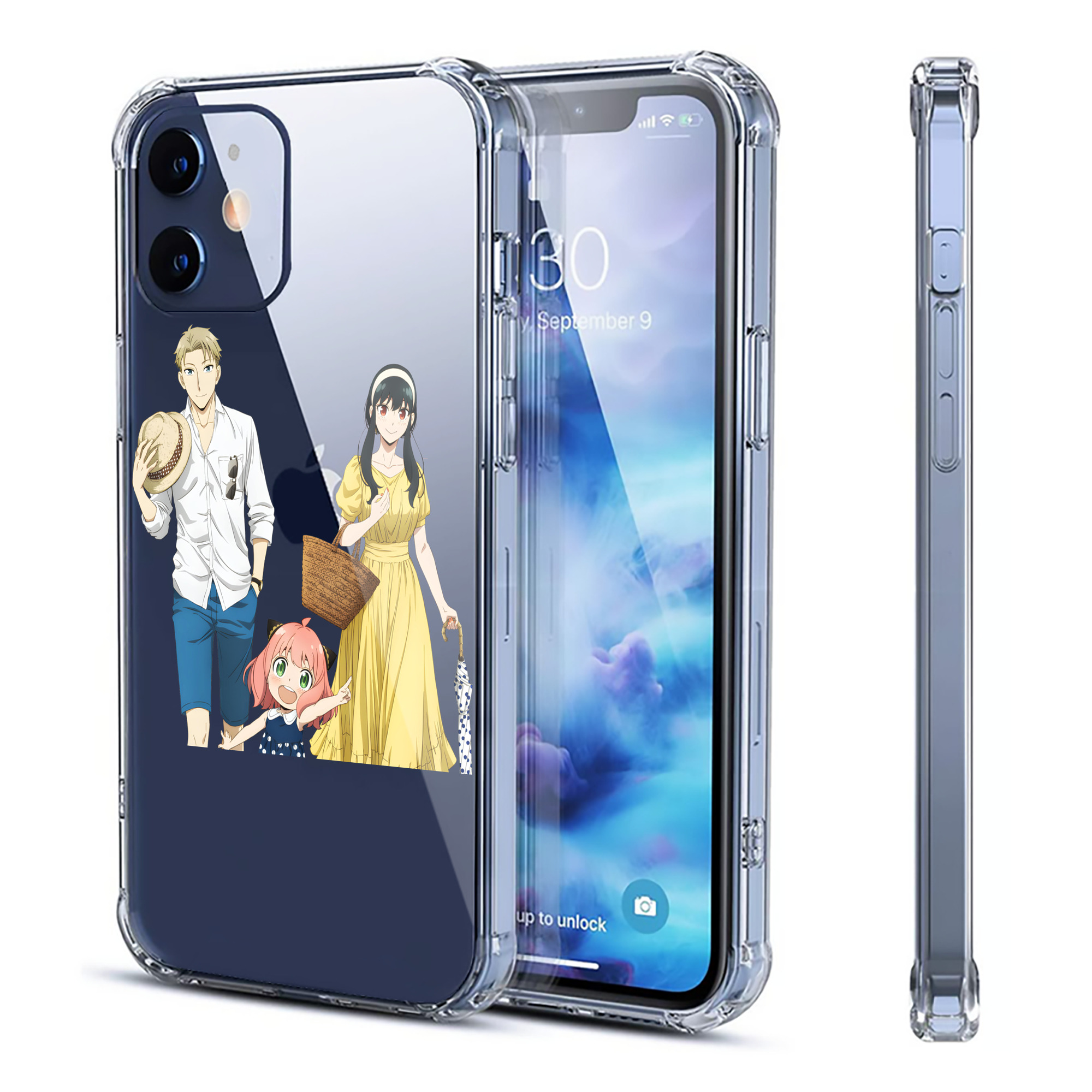 （画像用） SPY×FAMILY间谍家家酒 【iPhone 12シリーズ対応】透明スマホケース（クリアソフトケース）